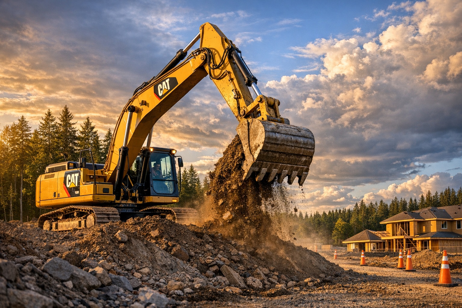 GradeCo excavation equipment at work